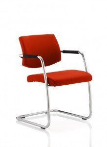 Dynamic Havanna Bespoke Fabric Cantilever Chair with Arms