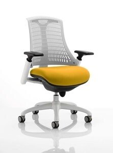 Dynamic Flex White Frame White Back Bespoke Seat Chair