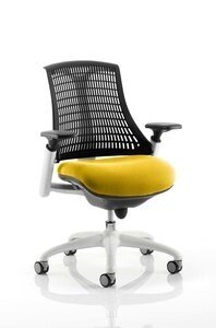 Dynamic Flex White Frame Black Back Bespoke Seat Chair