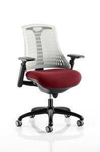 Dynamic Flex Black Frame White Back Bespoke Seat Chair