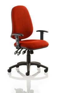 Dynamic Eclipse Plus XL Chair Bespoke Fabric with Height Adjustable Arms
