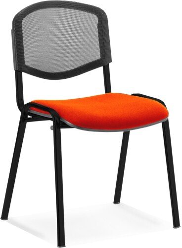 Dynamic ISO Black Frame Mesh Back Conference Chair Bespoke Seat