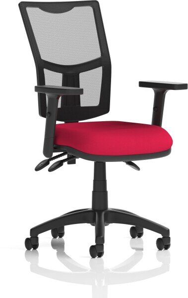 Dynamic Eclipse Plus III Lever Bespoke Task Operator Chair with Adjustable Arms - Bergamot Cherry