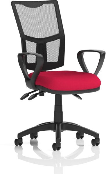Dynamic Eclipse Plus Iii Lever Bespoke Task Operator Chair with Loop Arms - Bergamot Cherry