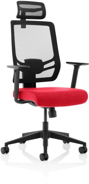 Dynamic Ergo Twist Bespoke Fabric Seat with Mesh Back, Arms and Headrest - Bergamot Cherry