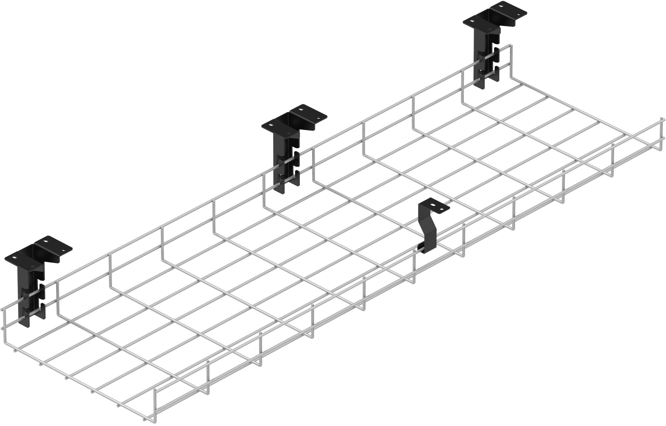 Metalicon Galvanised Steel Wire Cable Basket for Desktops Office