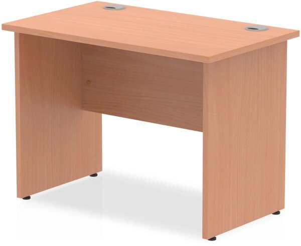 Dynamic Impulse Rectangular Desk with Panel End Legs - 1000mm x 600mm - Beech