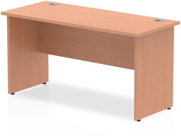 Dynamic Impulse Rectangular Desk with Panel End Legs - 1400mm x 600mm - Beech