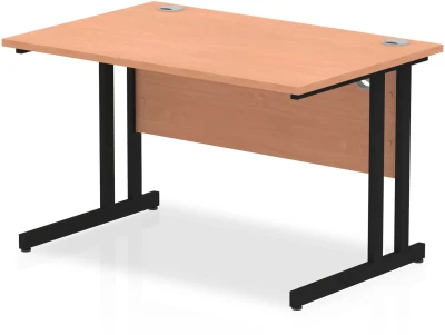 Dynamic Impulse Rectangular Desk with Twin Cantilever Legs - 1200mm x 600mm