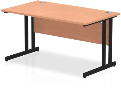 Dynamic Impulse Rectangular Desk with Twin Cantilever Legs - 1400mm x 800mm