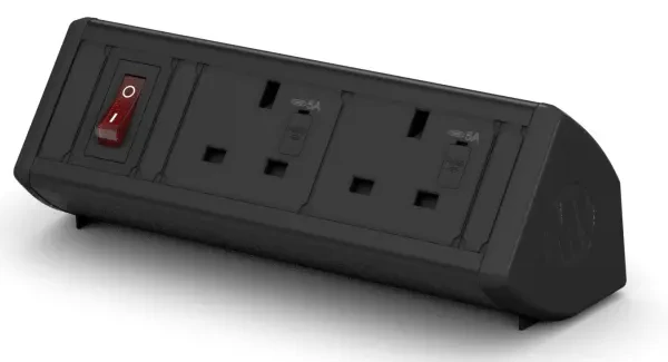 Metalicon Boost Desktop Module - 2 Mains Power - Black