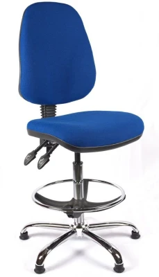 Chilli Chrome High Back Fabric Operator Chair