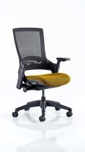 Dynamic Molet Black Mesh Back Bespoke Fabric Seat Executive Chair