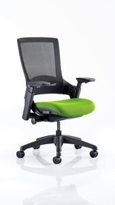 Dynamic Molet Black Mesh Back Bespoke Fabric Seat Executive Chair