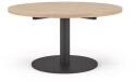 Narbutas Round Table with Black Metal Base, Amber Oak Mfc