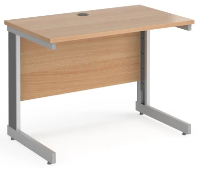 Gentoo Rectangular Desk with Cable Managed Legs - 1000mm x 600mm