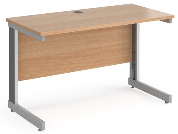 Gentoo Rectangular Desk with Cable Managed Legs - 1200mm x 600mm - Beech