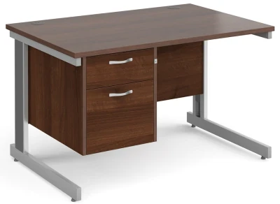 Gentoo Rectangular Desk with Cable Managed Legs and 2 Drawer Fixed Pedestal