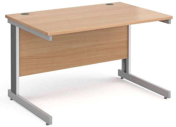 Gentoo Rectangular Desk with Cable Managed Legs - 1200mm x 800mm - Beech
