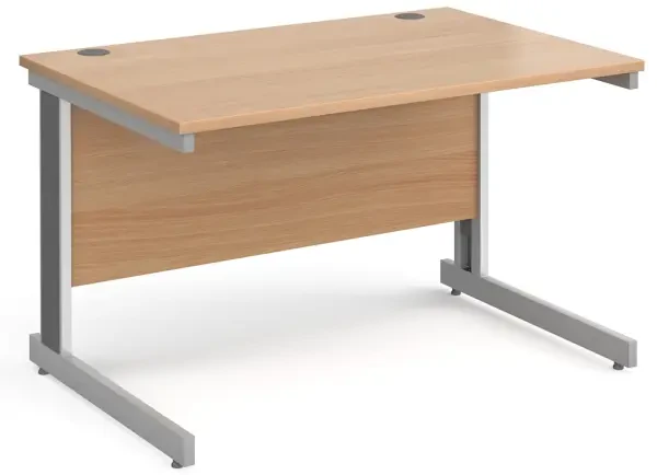 Gentoo Rectangular Desk with Cable Managed Legs - 1200mm x 800mm - Beech