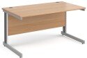 Gentoo Rectangular Desk with Cable Managed Legs - 1400mm x 800mm