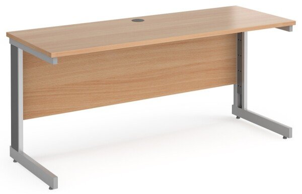 Gentoo Rectangular Desk with Cable Managed Legs - 1600mm x 600mm - Beech