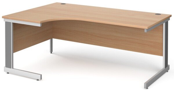 Gentoo Corner Desk with Cable Managed Leg 1800 x 1200mm - Beech