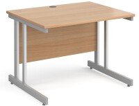 Gentoo Straight Desk with Double Upright Leg (w) 1000mm x (d) 800mm