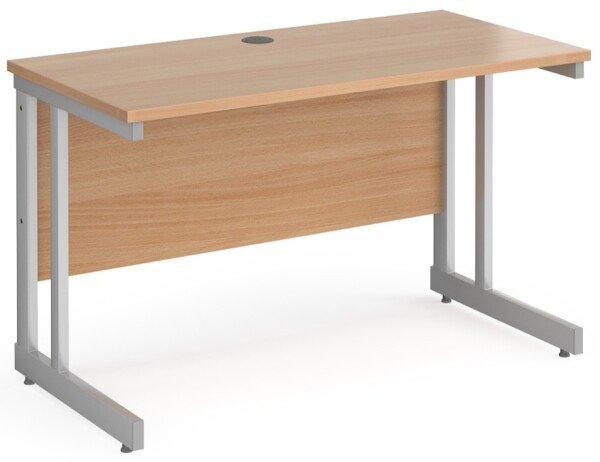 Gentoo Rectangular Desk with Twin Cantilever Legs - 1200mm x 600mm - Beech