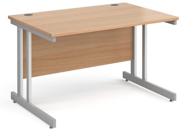 Gentoo Rectangular Desk with Twin Cantilever Legs - 1200mm x 800mm - Beech