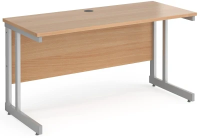 Gentoo Rectangular Desk with Twin Cantilever Legs - 1400mm x 600mm