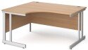 Gentoo Corner Desk with Double Upright Leg (w) 1400mm x (d) 1200mm