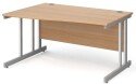 Gentoo Wave Desk with Double Upright Leg (w) 1400mm x (d) 990mm