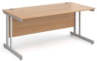 Gentoo Straight Desk with Double Upright Leg (w) 1600mm x (d) 800mm