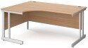 Gentoo Corner Desk with Double Upright Leg 1600 x 1200mm
