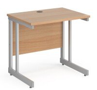 Gentoo Straight Desk with Double Upright Leg (w) 800mm x (d) 600mm