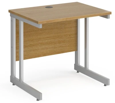 Gentoo Rectangular Desk with Twin Cantilever Legs - 600mm Depth