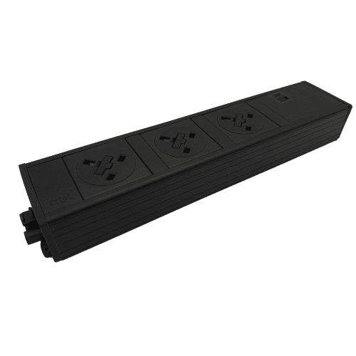 ABL Udm Black Power Module- 1x Socket 3.15A, 1x A+C (USB) In/out