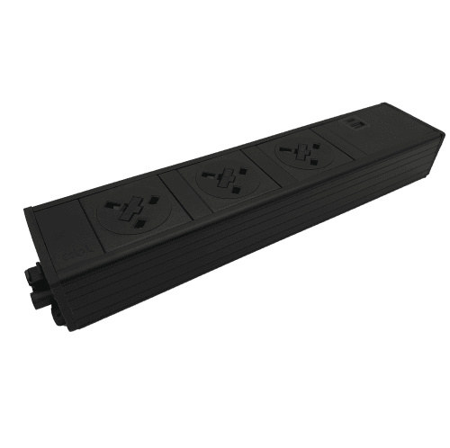 ABL Udm Black Power Module- 1x Sockets 3.15A, 1x A+C (USB), 1x Rj45 Cat6 In/out