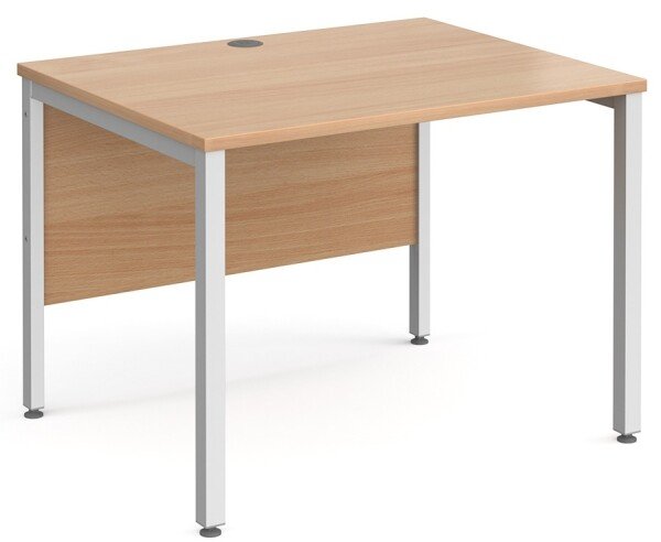 Gentoo Single Desk with H-frame Leg 1000 x 800mm - Beech