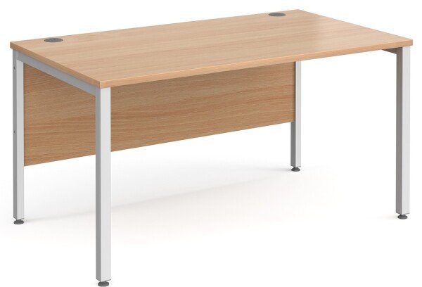 Gentoo Single Desk with H-frame Leg 1400 x 800mm - Beech