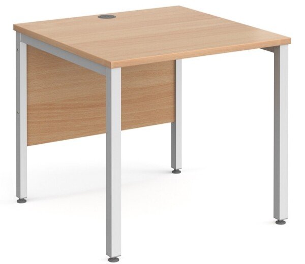 Gentoo Single Desk with H-frame Leg 800 x 800mm - Beech