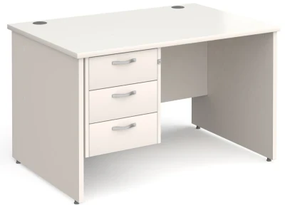 Gentoo Rectangular Desk with Panel End Legs and 3 Drawer Fixed Pedestal