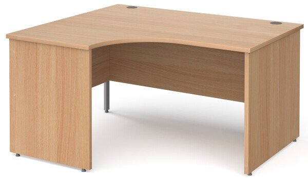 Gentoo Corner Desk with Panel End Leg 1400 x 1200mm - Beech