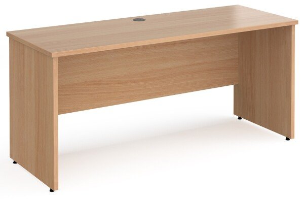 Gentoo Rectangular Desk with Panel End Legs - 1600mm x 600mm - Beech