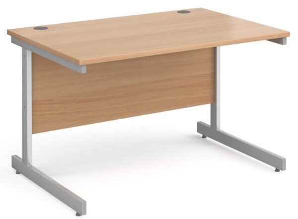 Gentoo Rectangular Desk with Single Cantilever Legs - 1200 x 800mm - Beech