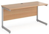 Gentoo Straight Desk with Single Upright Leg (w) 1400mm x (d) 600mm