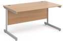Gentoo Rectangular Desk with Single Cantilever Legs - 1400 x 800mm