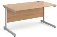 Gentoo Straight Desk with Single Upright Leg - 800mm Depth