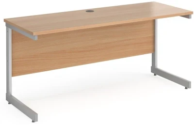 Gentoo Rectangular Desk with Single Cantilever Legs - 600mm Depth